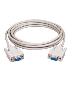 Lava RS232 DB9 3' FT Female to Female Cable Ivory Straight Thru Cable with Connectors Each End DB-9 RS-232 Data Transfer Interconnect Computer Cable