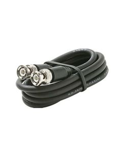 Eagle 6' FT BNC Coaxial Cable RG59 Black Male to Male Plug RG59 Nickel Plate Connector Each End BNC Male to BNC Male RG-59 Factory Installed BNC Connectors
