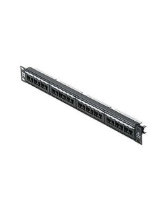 Steren 310-334 24 Port CAT 6 Fast Media Patch Panel Commercial Grade Voice Data 19" Inch Rack Mount RJ45 110-IDC Punch Down Panel UL 22-26 AWG Strain Relief System CAT6 Modular Termination Distribution Module RJ-45 Lan Hub, Part # 310334