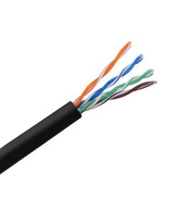 Vericom XBW5U-04939 CAT5E Cable 1000 FT Black CMR Solid Copper 24 AWG 4 Pair 350 MHz UL Listed