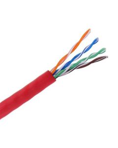 Eagle 1000' FT CAT5e Cable Red 24 AWG Solid Copper Ethernet CMR Network Bulk Roll Network Cable CMR Riser Rated High Speed Ethernet Line 4 Twisted Pair UL Listed