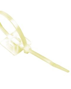 Woods 2696 4" Inch Cable Ties with Mounts Clear Self Adhesive 5 Pack Wire Management Guides Organiser Audio Video Wire, Electronic Data Holder Component Tie, Multiple Cord Strapping, Part # Woods Gizzmo 2696