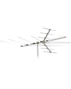 Channel Master CM 3016 Suburban Advantage TV Antenna Digital HDTV Outdoor Rooftop VHF UHF FM TV Antenna VHF / UHF / FM 24 Element Off-Air Local Television Aerial 50 FT RG6 Coax With Gold F Connectors