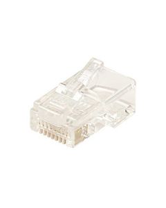 Eagle RJ45 Modular Plug Connector 8P8C 25 Pack Flat Stranded Cable UL 8 x 8 Gold Plated Conductor Contacts 8 Pin Male Network Data Telephone Line RJ-45 Plugs