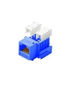 Summit CAT5e Keystone Jack Insert Blue RJ45 110 IDC 8P8C Ethernet Blue RJ45 110 Style 8P8C Modular Ethernet Connector Network 8 Wire Twisted Pair QuickPort