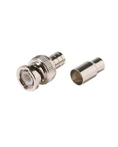 Eagle BNC Male Connector RG6 10 Pack Crimp 2 Piece Plug Commercial Grade Coaxial Male Plug Adapter Crimp-On BNC Connector RG-6 Standard Converter