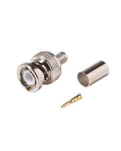 Eagle BNC Connector RG6 Coaxial Male 10 Pack 3 Piece Plug Commercial Grade RG6 RG-6 Coaxial Female Crimp Plug Connector Hex Crimp BNC Connector