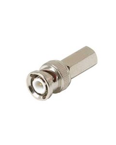 Steren 200-142-10 Twist-On RG59 BNC Connectors Male Twist-On Coaxial Adapter RG-59 Connector One Piece Design Audio Video Data Signal Component Device Communication 10 Pack, Part # 200142-10