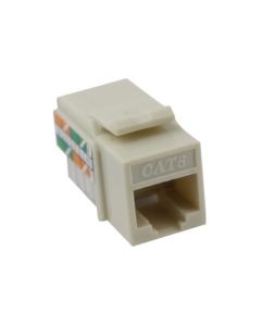 Eagle CAT6 Keystone Jack Insert Light Almond Toolless RJ45 Jack Connector One Piece RJ45 8P8C Modular Connector Network Cat-6 RJ-45 QuickPort 8 Wire Telephone Snap-In Insert