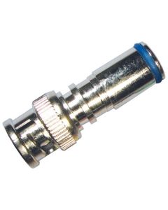 Forza 42277 BNC Compression Connector RG6 Coaxial Nickel Plate Permaseal, BLUE BAND