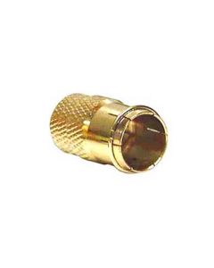 Channel Master 3269 Twist-On Push-On Quick Connect F Coax Plug Gold Plate Connector Adapter Coaxial Cable CM-3269 RG59 Coax Cable Signal Disconnect TV Video Component Connection, Sold as Singles, Part # CM3269