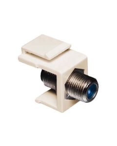 Eagle F to F Keystone Jack Insert 3 GHz Light Almond F81 Connector Female to Female Coaxial Connector  RG59 RG6 High Frequency F-81 Jack Snap-In