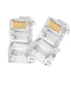 Eagle CAT6 RJ45 Pass Through Modular Plug Gold Network Cable Connector End 8P8C CAT6 Feed-Thru