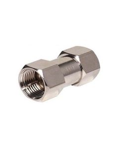 Petra F Male to F Male Coupler Connector 1 Pack Adapter Double Male Splice F-71 Coaxial Cable Coupling Barrel Connector, RF Signal Audio Video Component Plug, Part # F71
