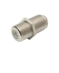 Steren 200-050 F Coupler Female to Female Nickle Coaxial Connector Jack F-81 Splice Connector Barrel 1 Pack Adapter Barrel Jointer Coupling Audio Video Coaxial Cable Plug Extension, Part # 200050