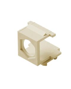 Steren 310-417IV-10 Blank F Insert 10 Pack Ivory Keystone Module Wall Plate QuickPort Insert Jack Audio Video Thru Port Snap-In Coaxial Cable TV Wire Run, Finished Opening Plug, Part # 310417-IV-10