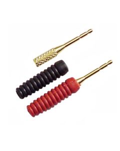 Eagle Speaker Pin Connector Twist Crimp 8 Pack Gold Tool-less 4 Pair 16 AWG ga Straight Pins Digital Audio Signal Component Connector Locking