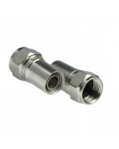 Pro Brand RG6 Radial Crimp Nickel Plate Connector Compression RG-6 F-Connector with O-Ring 100 Pack Outdoor Coaxial Cable End Plug Digital A/V Signal Sealed Plug Connector