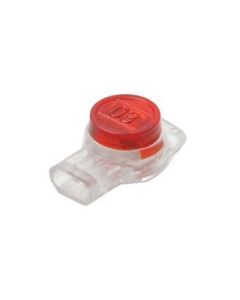 Steren 300-076 UR2 Connector 1DC 3-Wire Red Slice 1 DC Insulation Displacement Connector Red Button Scotchlok 3M Type Telephone Crimp 19-26 AWG UG Modular Data Squeeze Connectors, Sold as Single, Part # 300076