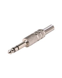 Eagle 1/4" Stereo Audio Plug Connector Metal Spring Relief 6.3mm Phono Nickel Plate Shielded Solder Terminal 1/4 Male Stereo Audio Video Jack Plug Connector Adapter A/V Connector