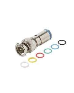 Eagle BNC Male Compression Connector RG59 Coaxial Cable Permaseal II Audio Video Six Color Bands Nickel Plate High Performance 1 Pack Lot Coaxial Cable RG-59 Line Plug BNC Adapter