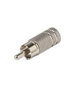 Steren 250-180 RCA Plug Audio Phone Connector Metal Handle Solder Terminals Male Shielded RCA Male Phono Audio Video Plug Adapter A/V Signal Plug Connector, Part # 250180