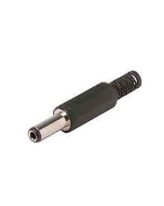 Steren 250-187 2.1mm DC Plug Connector Coaxial Black Plastic Handle Camera Charger Battery 5.5mm OD Connector Solder Terminal with Plastic Screw-On Plug Housing and Sleeve Cable Relief, Part # 250187