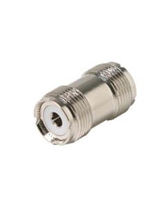 Steren 200-198 UHF Inline Female to Female Coupler Adapter Coaxial Connector Double UHF Female In-Line Jack to Jack Commercial Grade Nickel Plated with Delrin Insulator TV Antenna Satellite Components Plug, Part # 200198