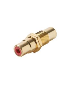 Eagle RCA Female Jack Coupler Panel Mount Red Band Gold Barrel Insert Audio Video Round Adapter Insert Wall Plate RCA to RCA Plug Jack 1 Component Connector