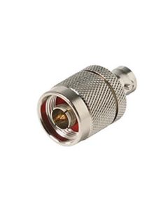 Steren 200-748 N Plug Connector to BNC Female Jack Adapter Coaxial Crimp-On Connector 4 GHz N Type Coaxial Connector with Gold Plated Contacts for C-Band TV Antenna Satellite Components, Part # 200748