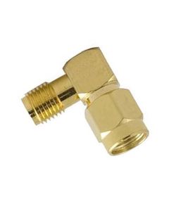 Eagle Right Angle SMA Male to Female Adapter Gold 90 Degree Jack to Plug with Gold Plated Contacts and Teflon Insulator Commercial Grade Connector SMA Series Plug Adapter