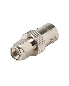 Steren 200-870 BNC Female to SMA Plug Male Plug Adapter Commercial Grade Nickel Plated Brass with Gold Plated Contacts and Teflon Insulator Grade Plug Adapter Connector