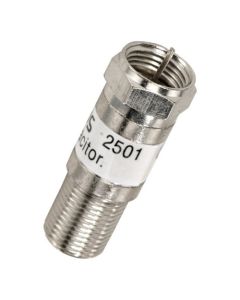 Linear 2501-10 In-Line Blocking Capacitor F-Connector Type DC Block and IR Control Pulses Passes RF Signal 75 Ohm Female to Male 10 Pack F Type Blocking Capacitor Coaxial Cable Connector Plug Adapter, Part # 2501-10