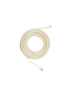 Summit 25' FT Phone Cord Almond RJ11 Male4 Conductor  6P4C Voice Male Line Modular with Telephone Plugs Connector Each End Flat Modular Phone Connect Communication Wire Extension Cable Snap-In Wall