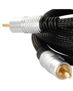 Vericom ARC12-00420 12 FT RCA Male To Male Cable Black Dual Shielded Gold