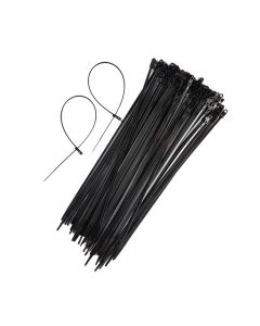 PBI 501445 15" 50 LB Cable Ties With Mounting Holes Black 100 Pack
