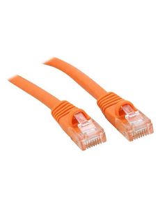 Steren 308-903OR 3' FT CAT6 Patch Cord Cable Orange 24 AWG Stranded Copper UTP Snagless RJ45 Gold Flush Molded Booted 550 MHz RJ-45 Network Male to Male, Part # 308903-OR