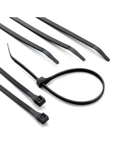 Steren 400-806BK 6" Inch Cable Ties Black 100 Pack Zip Nylon Self-Locking Cable Wire Ties Quick Bundle Easy Lock Straps Telephone Cat 5e Data Line Organizer