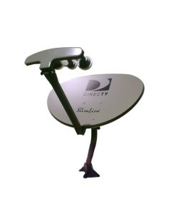DIRECTV SL5S Slimline Dish Kit with LND AU9S SWM Five Ka / Ku Slim Line Dish Antenna Single Wire HDTV Satellite Integrated MPEG-4 Multi-Sat Tuners for  Local Channels