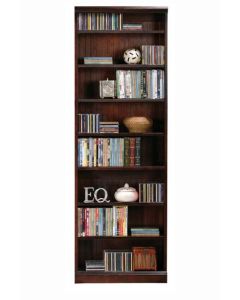 DVD Media Storage Cabinet 7 Shelf Bookcase 24 x 72" Coastal Solid Poplar and Birch Wood Painted Hardwood Home Office Furniture, Shown in Caribbean Rum, Eagle Part # E-72072