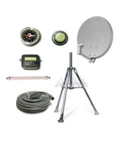 Eagle 18" Satellite Dish withTriPod Mount Kit RV Portable Mobile DIRECTV Camper Travel Digital Signal Quick Set Up LNBF Coaxial Cable Hook Up