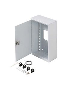 Steren 550-100 Fast Home Surface Mount Enclosure Small 18 GA Steel 11" Inch H x 7" Inch W x 3 5/16" Inch D Keyed Latch 16" On Center White Finish FastHome Home Audio Video Module Master Hub Junction Box