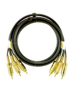 Premium Gold 6' FT RCA Composite Stereo Cable 3 Male AV Audio Video Dubbing Cable with Connectors VCR Triple 3 Wire Signal with Hook-Up, Part # Gemini AV155
