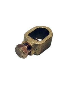 Steren 200-292 3/8" Inch Ground Clamp Acorn Type Bronze Constant High Pressure Contact on Rod Grounding Outdoor Lightning Electrical Wire Bonding for Satellite TV Aerial Antenna Protection, Part # 200292