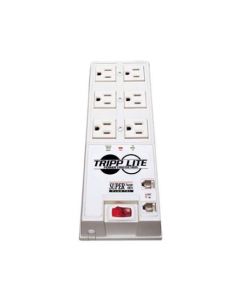 TRIPP LITE TR6-FM 6 Outlet Surge Protector Suppresor Power Strip 6' FT Cord 1200 Joules Six Outlet Protection Modular Phone Computer Modem and Voltage Lightning with Noise Filter MOdem / Fax / Tel, Part # TR6-FM