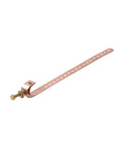 Eagle 8" Inch Copper Grounding Strap Flexible Adjustable for Antenna Satellite Dish Lighting Electrical Power Surge Suppression, For 1/2" - 2" Diameter Pipe, Sold as Singles