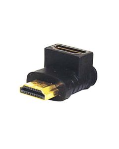 Steren 528-001 HDMI Right Angle Male to Female Adapter 90 Degree Gold Plate 1080p HDTV Certified 1.3 Port Saver Cable Stress Relief Connector High Definition Multi-Media HDMI Adapter, Part # 528001