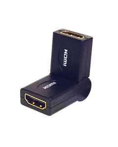 Steren 528-005 HDMI Right Angle Female to Female Coupler Adapter 180 Degree Adjustable Gold Plate HDTV 1080p Certified 1.3 Port Saver Cable Stress Relief Connector High Definition Multi-Media HDMI Adapter, Part # 528005
