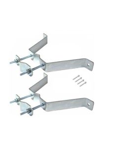 Winegard WM-2040 4" inch Wall Mount for Off-Air Antenna Up to 2" Mast W Type Wall Bracket Support Heavy Duty Mounting 1 Pair Complete Outdoor Sideof House Support Hardware