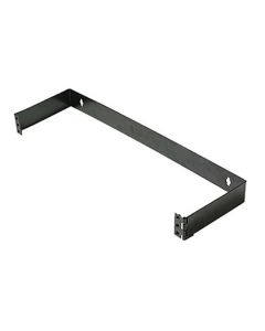 Steren 310-601 Hinged Wall Mount Bracket Patch Panel 19" Inch W x 1 3/4" H x 6" D 16 Gauge Black Powder Coated Steel 1 x EIA 6" Depth Direct Wall Mount Bracket with Available Rear Component Access, Part # 310601